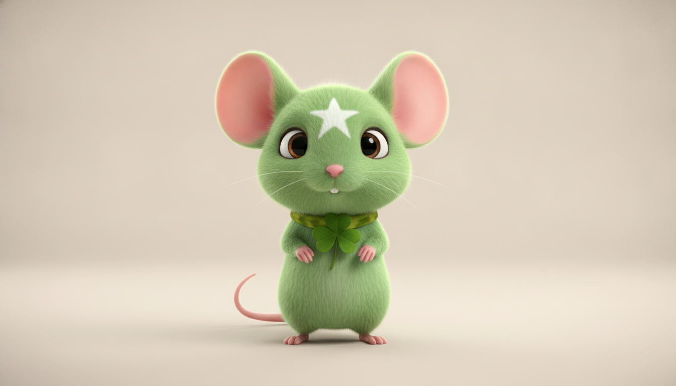 Pistache the little mouse climbs the oak to see the sunrise.